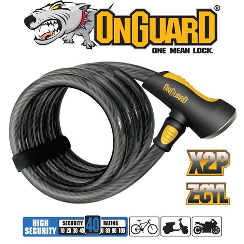 OnGuard Doberman Coil Cable Lock 185 x 15mm