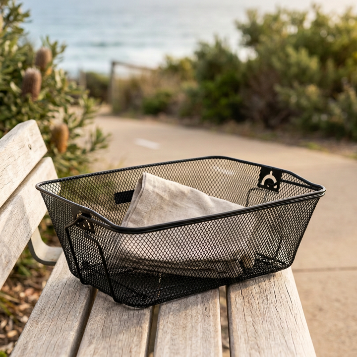 Lifestyle basket image with front handle hole removed