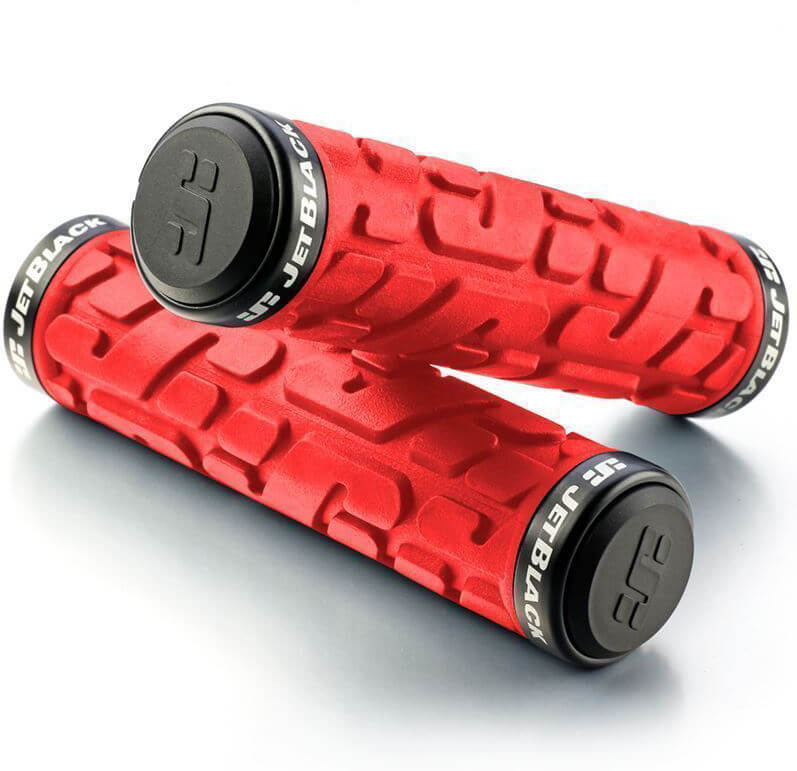 Jet black mtb grips deals