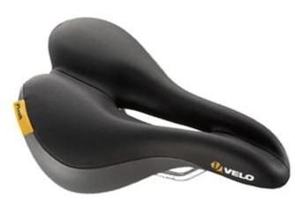 Saddle, Velo Plush for inclined riding, Ladies Specific w/ cut out, 252mm x 174